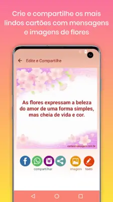 Mensagens e Frases com Flores android App screenshot 3